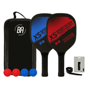Pickleball Set - 2 Rackets & 4 Ballen - Rood/Blauw