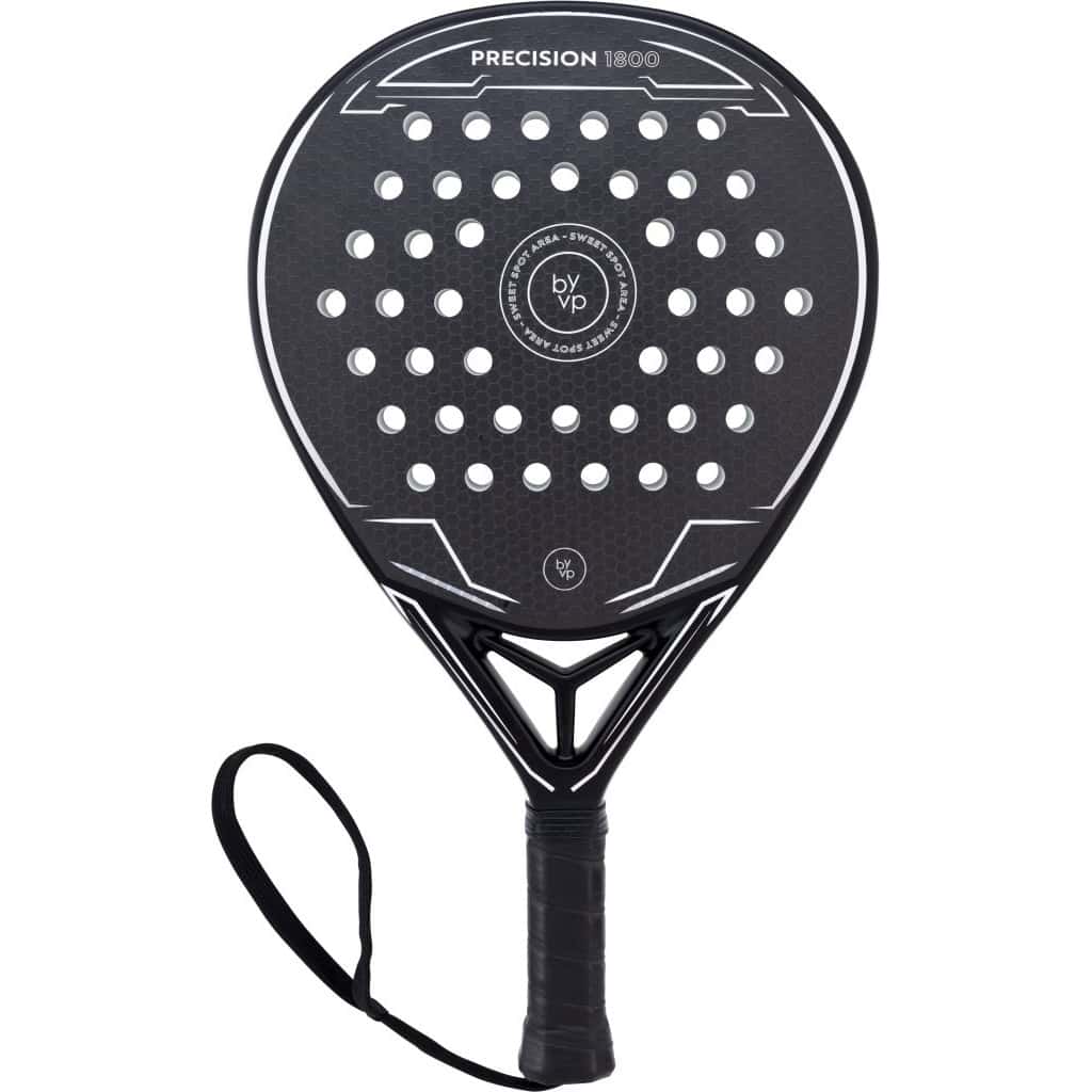 By-VP Padel Racket Druppel Precision 1800 - Zwart, Wit