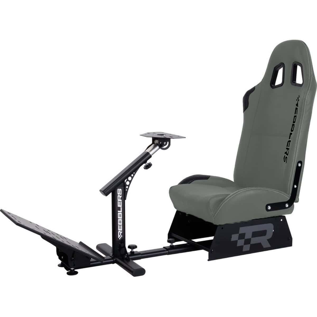 Rebblers GT Premium - F1/Rally/Racestoel - Leger Grijs - Universele Race Simulator - Geschikt voor racestuur - Gaming stoel