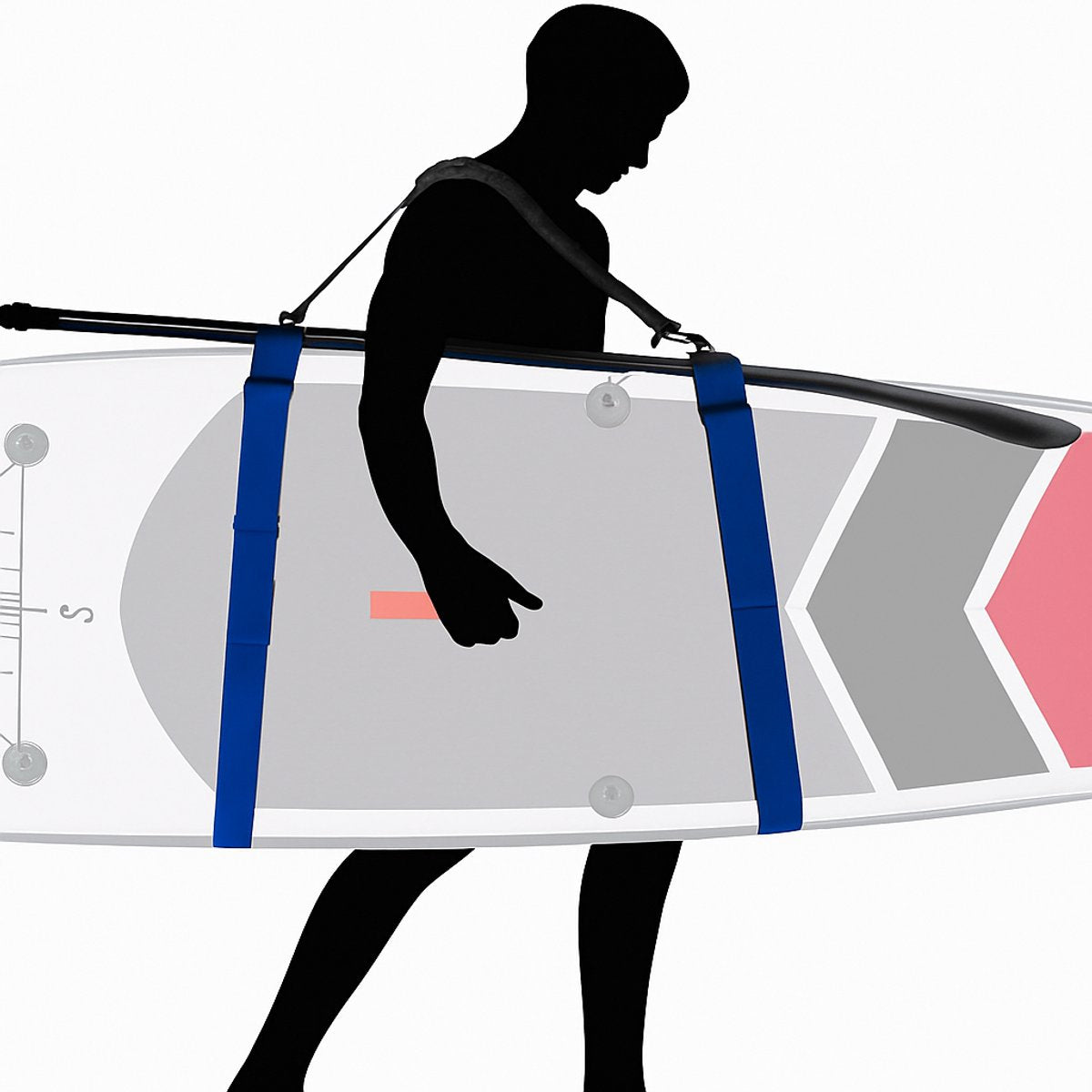 Best Active Draagriem voor SUP Boards, Kajaks en Surfplanken - Verstelbaar - Multifunctionele Schouderriem - Blauw