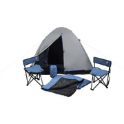 XQ Max Campingtent - Inclusief 2 stoelen & 2 slaapzakken - Festivaltent - Grijs