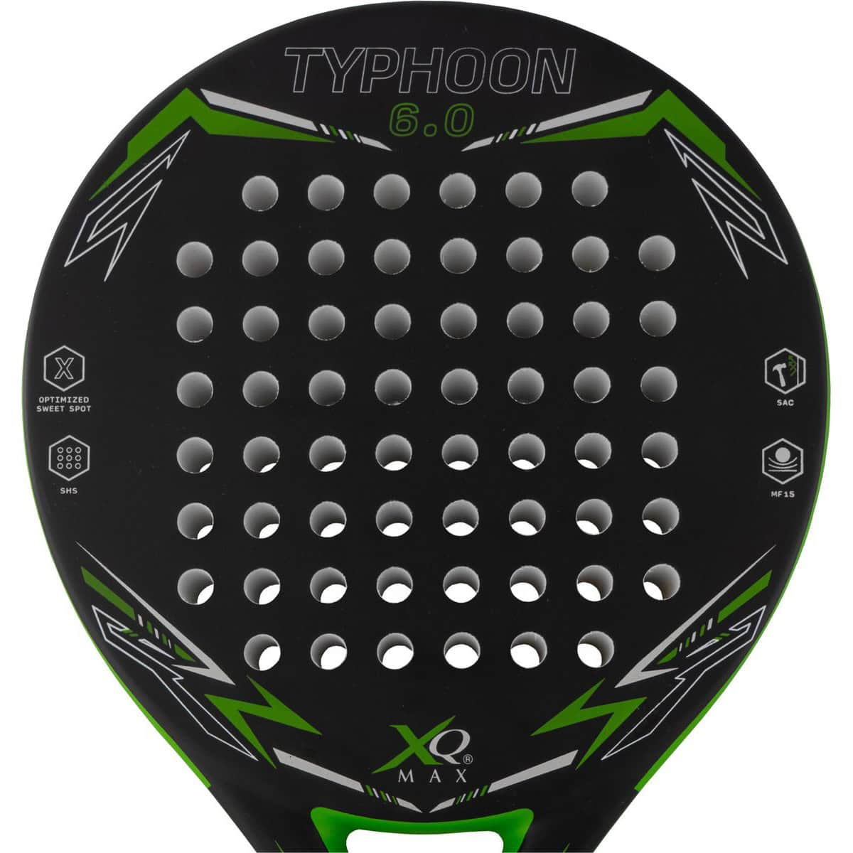 XQ Max Typhoon - Padel Racket - zwart/Groen