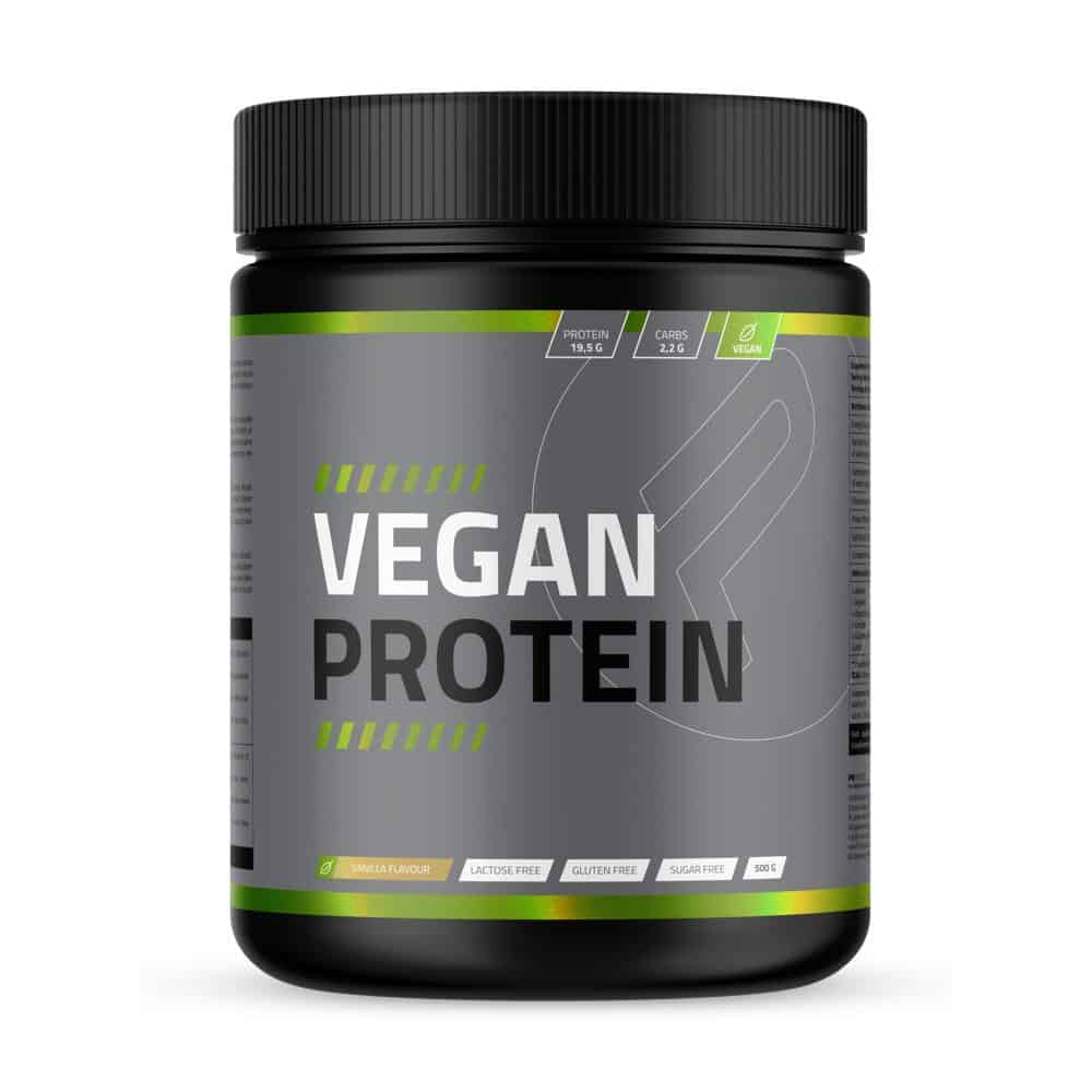 Vanille Pure2Improve Vegan Protein - 500 gram - Proteine Poeder - Eiwitshake - Vegan Protein Poeder - Zwart