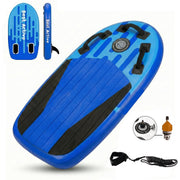Best Active WaveRush Bodyboard - Opblaasbaar Bodyboard - Complete Set - 100x60x10 cm - Voor Kids & Volwassenen - Met Enkelkoord & Ventiel - Blauw