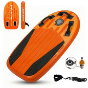 Best Active WaveRush Bodyboard - Opblaasbaar Bodyboard - Complete Set - 100x60x10 cm - Voor Kids & Volwassenen - Met Enkelkoord & Ventiel - Oranje