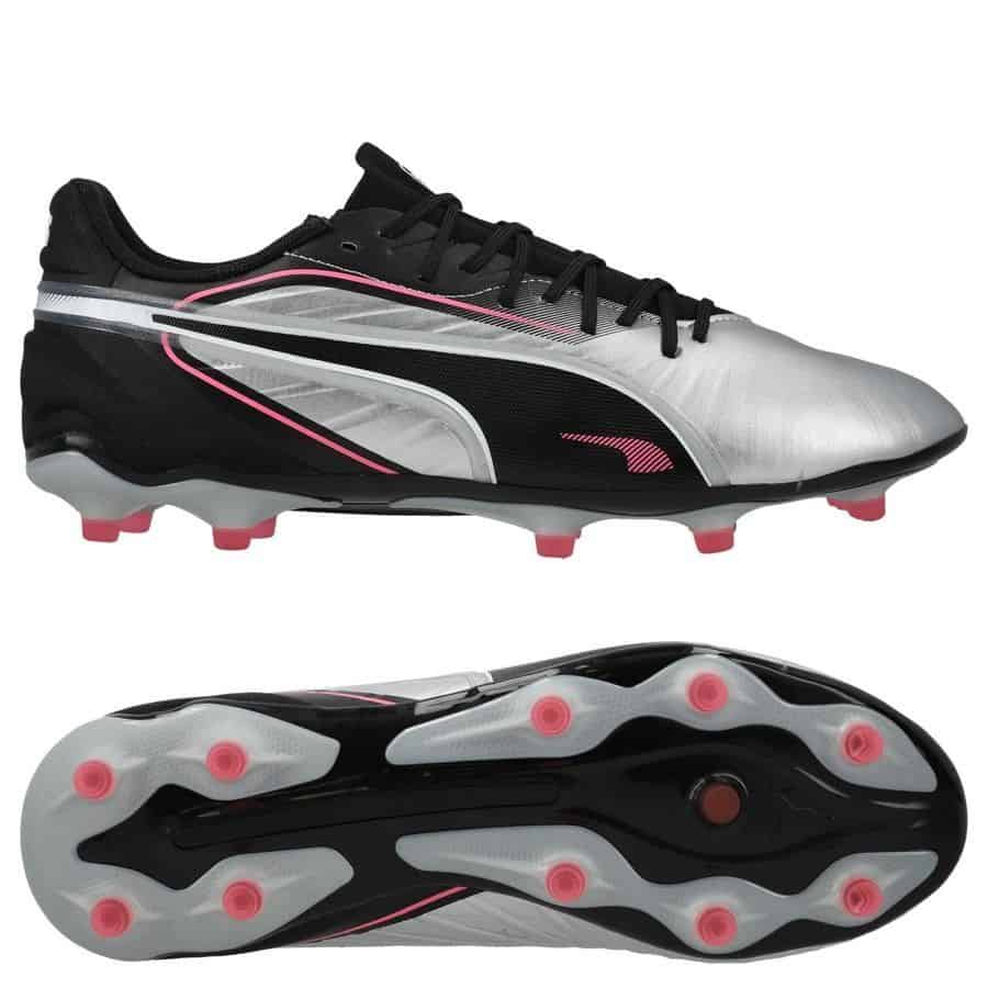 PUMA King Match FG/AG - Voetbalschoenen - Zilver