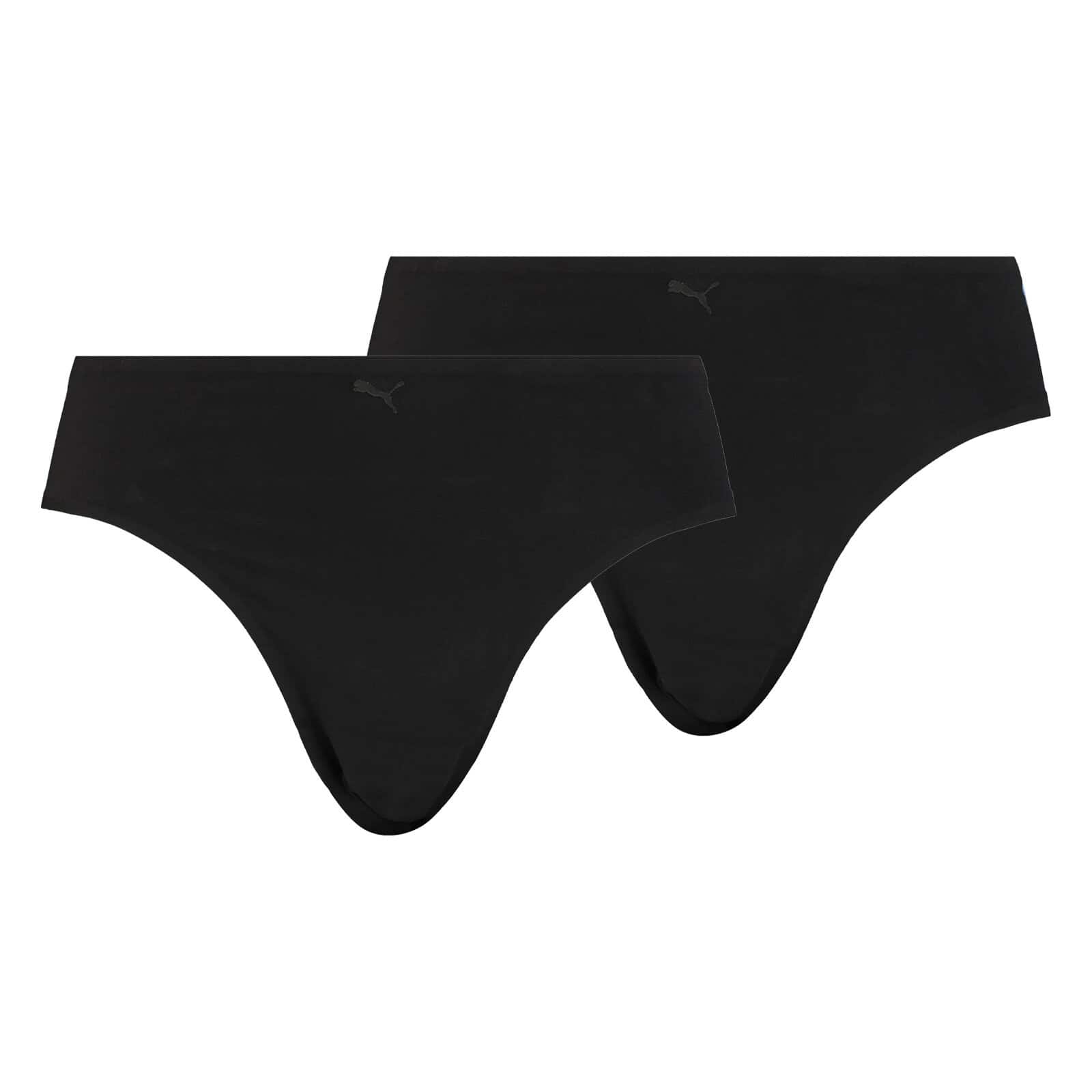 PUMA BRIEF - 2 stuks - Sportondergoed Dames - Maat One Size - Slip - Dames Ondergoed - Zwart
