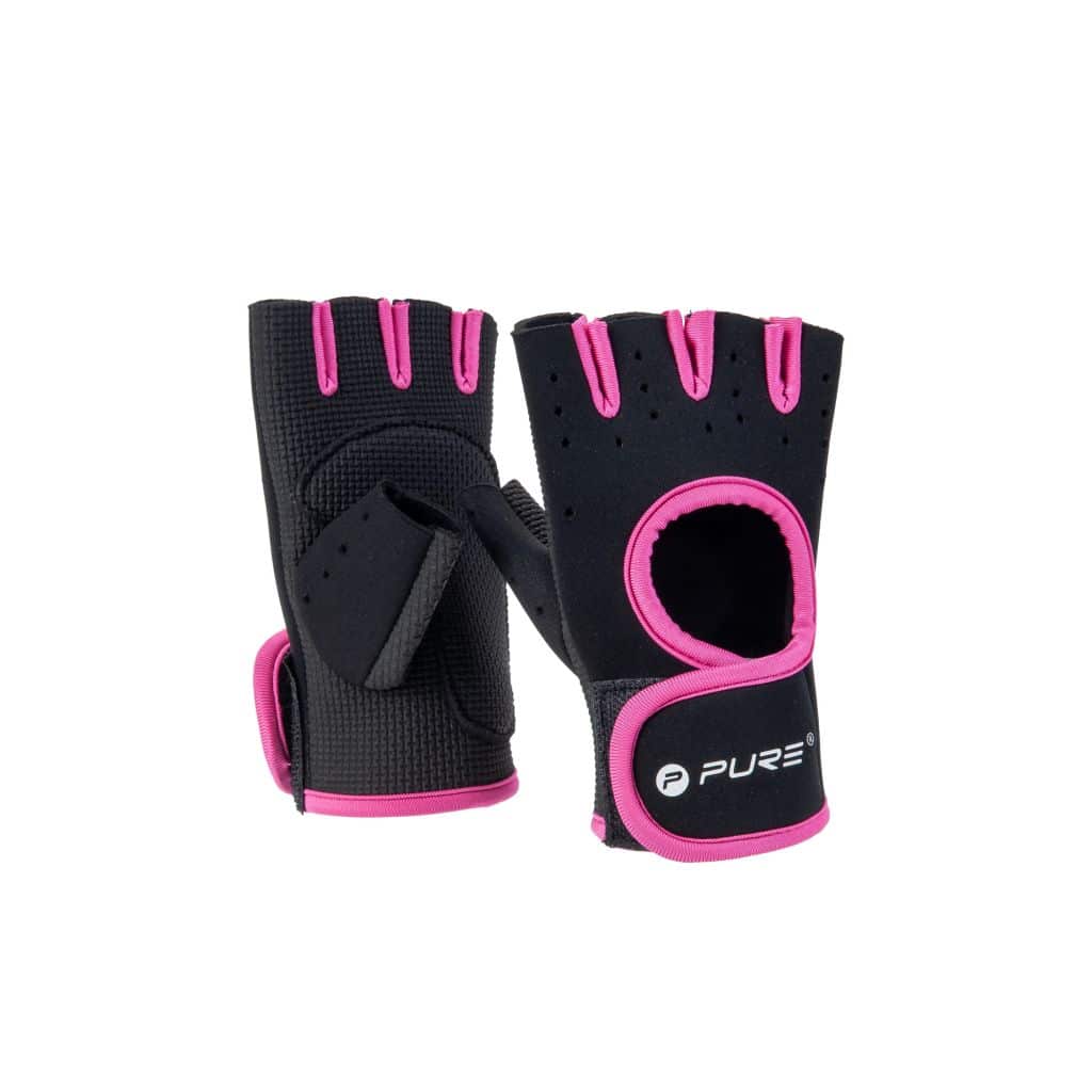 Pure2Improve Fitness Handschoenen Dames - S/M - Zwart/Roze