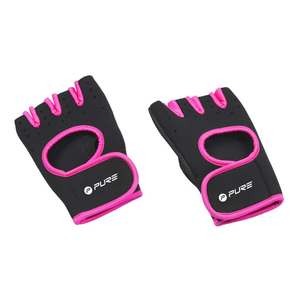 Pure2Improve Fitness Handschoenen Dames - S/M - Zwart/Roze