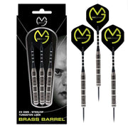 Michael van Gerwen 100% Brass 'tungsten look' 23 GR - Zwart/Groen