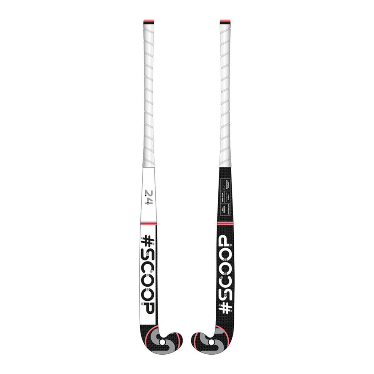 Scoop 12 Hockeystick - Mid Bow - 50% Carbon, 40% Fiberglass, 10% Aramid