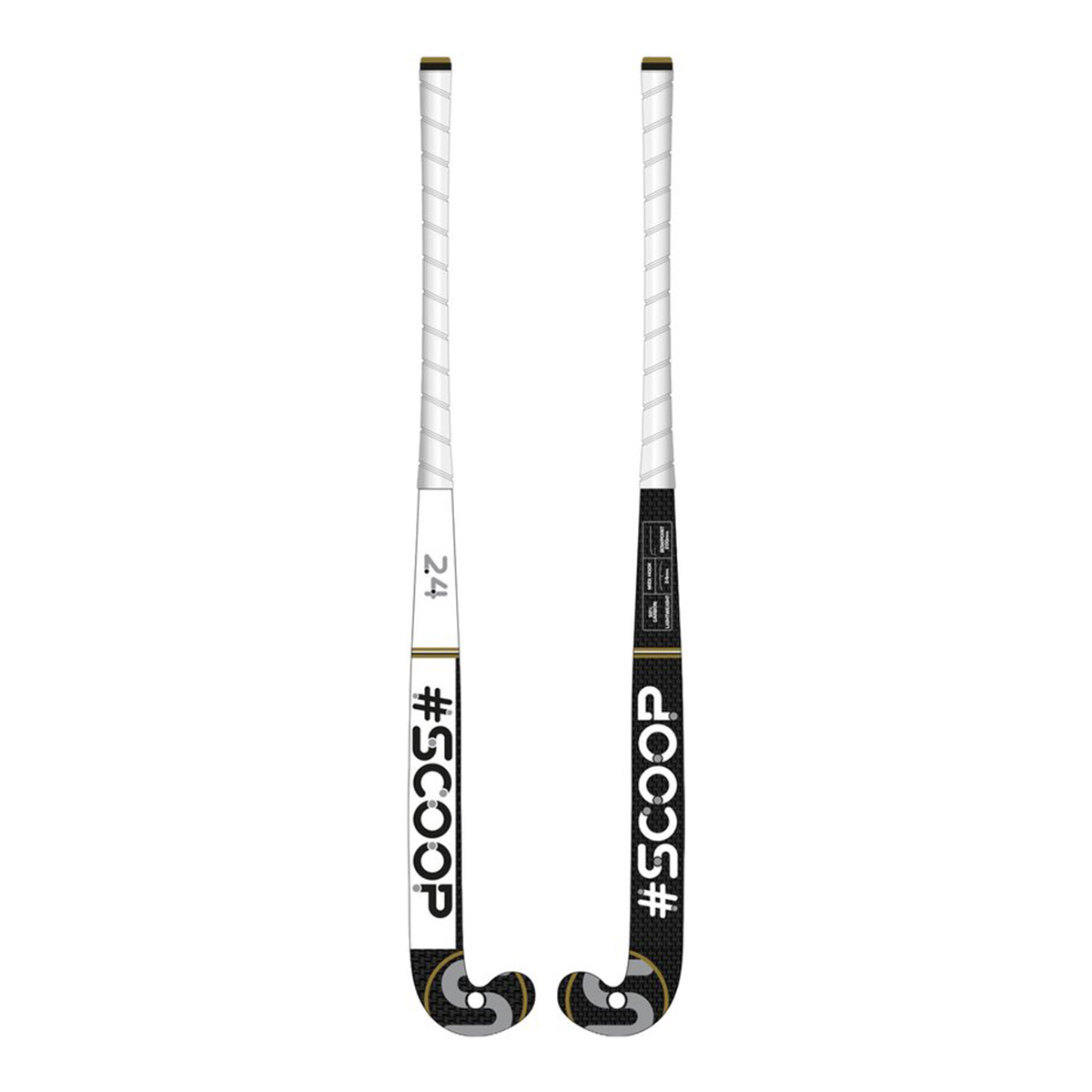 Scoop 41 Hockeystick - Low Bow -  50% Carbon, 40% Fiberglass, 10% Aramid