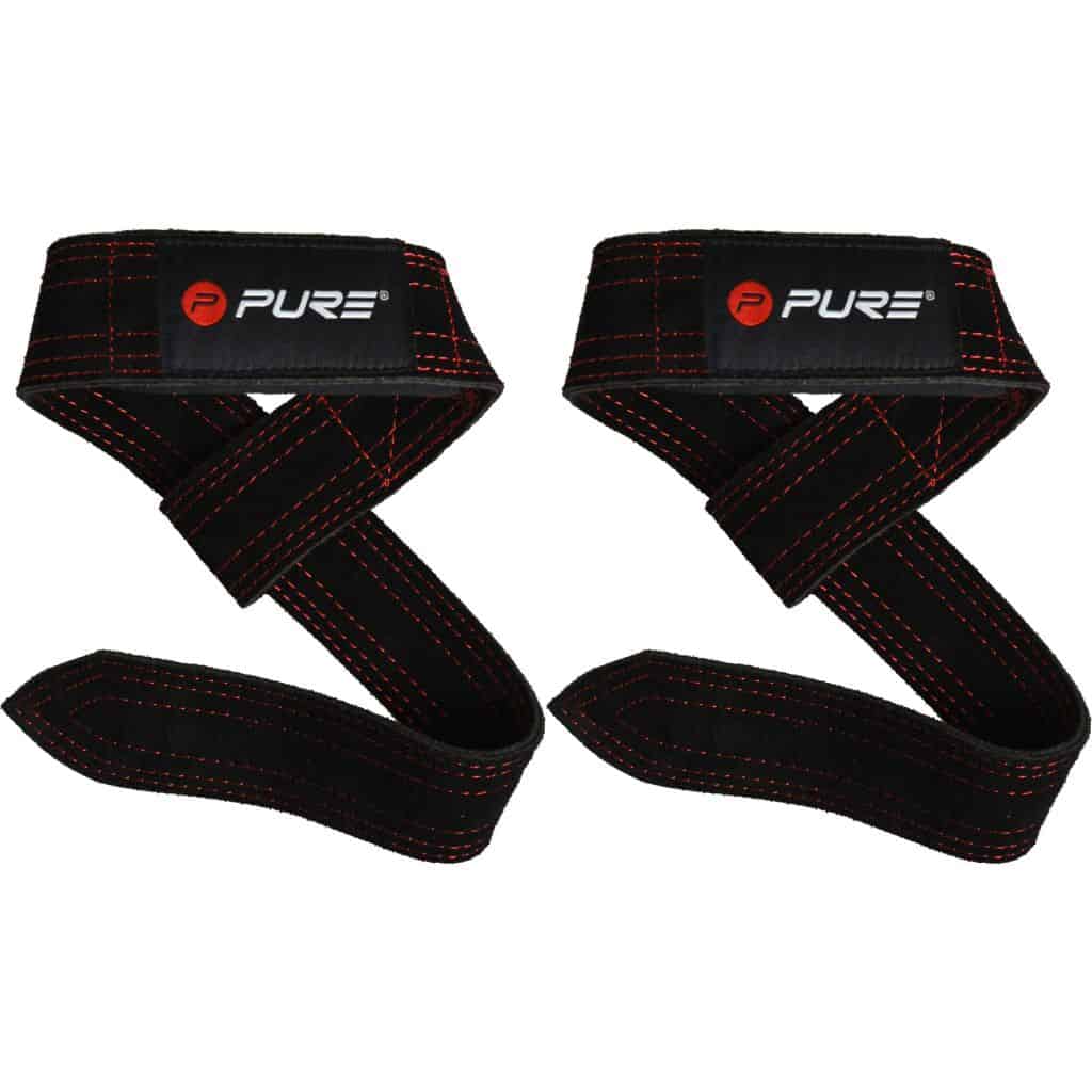 Pure2Improve Lifting Straps - Buffalo Leer - Zwart - 60x4 cm