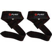Pure2Improve Lifting Straps - Buffalo Leer - Zwart - 60x4 cm