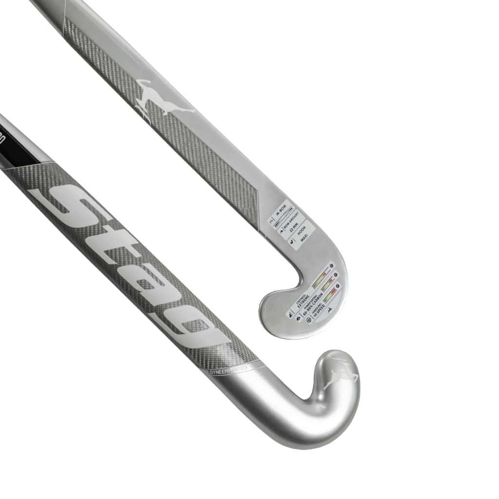 Stag Pro 8000 Hockeystick - M-Bow - 70% Carbon - Senior - Zilver -  37,5 inch